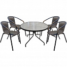 МАРСЕЛЬ; комплект мебели (4 кресла + стол со стеклом) (арт. WR2719+ZRTA053-01)